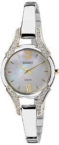 Seiko Solar Analog Mother of Pearl Dial Women's Watch SUP214P1