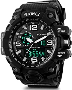 SKMEI Analog Digital Black Dial Men's Watch AD1155 Black