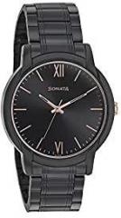 Sonata Beyond Gold Analog Black Dial Men's Watch 77031KM03 / 77031KM03