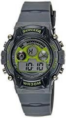 Sonata Digital Grey Dial Men's Watch NM77006PP02 / NL77006PP02