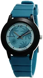 Fashion Fibre Analog Turquoise Dial Women's Watch NL8992PP01