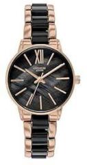Sonata Poze Quartz Analog Rose Gold Dial Metal with ABS Strap Watch for Woman_SP80051KD02W