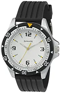 Sonata Super Fibre Analog Black Small Dial Men's Watch NL7930PP01 / NL7930PP01