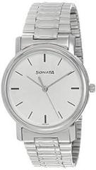 Sonata White Dial Analog watch For Men NR1013SM01