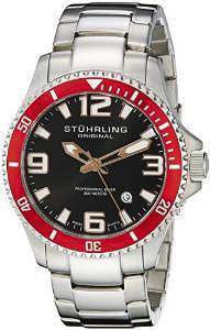 Stuhrling Original Aquadiver Analog Black Dial Men's Watch 395.33TT11