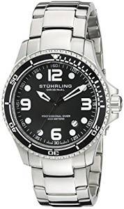 Stuhrling Original Aquadiver Analog Black Dial Men's Watch 593.332D11