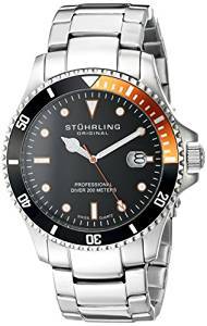 Stuhrling Original Aquadiver Analog Black Dial Men's Watch 8326B.331157