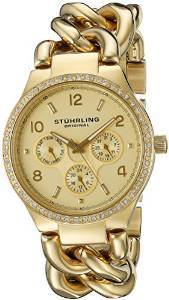Stuhrling Original Vogue Renoir Analog Gold Dial Women's Watch 813S.03