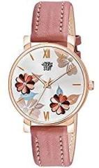SWADESI STUFF Multi Color Flower Dial Premium Leather Strap Analog Watch for Women and Girls