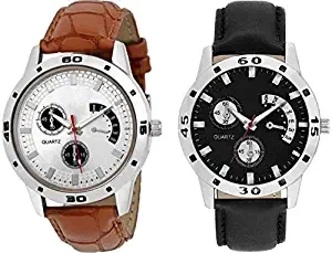 TIMESOON Analogue Multi Colour Dial Men's Boy's Watch Combo Pack of 2 Watch