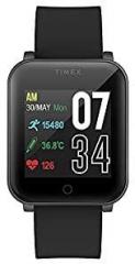 TIMEX Fit Smart Watch with 1.3 inch TFT Full Color Touch Screen, SPO2 Blood Oxygen Monitor, Upto 7 Days Battery Life, Body Temperature Monitoring, 2 Months FreeDocOnline Service for Doctor Consultation and Appointment TWTXW100T Black