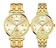 TIMEX Unisex 41.00/36.00 mm Empera Champagne Dial Gold Tone Stainless Steel Bracelet Analog Display Watch TW00PR280 Not assigned, Not assigned