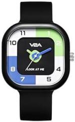 V2A Analog Cute Design Watch for Kids Unisex Child Between 4 to 13 Years of Age Square Printed Dial 30 M Waterproof Watches for Boys and Girls Aged 4 5 6 7 8 9
