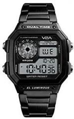 V2A Stainless Steel Small Dial Unisex Multifunction Digital Sports Watch