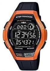 V2A STEPO 3D Pedometer Digital 5ATM Waterproof Unisex Fitness Sports Watch with Step Counter Stopwatch and Countdown Timer Black Colored Dial and Strap