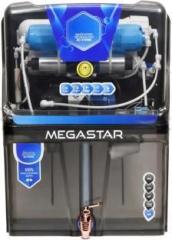 Aqua Megastar Black Alkaline Full transparent 12 Litres RO + UV + UF + TDS + Alkaline Water Purifier