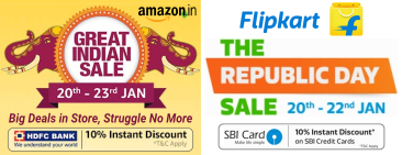 Amazon and Flipkart January 2019 Sales