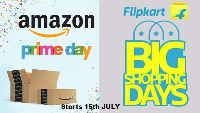 Flipkart Big Shopping Days & Amazon Prime Day Sale Begins on 15 July