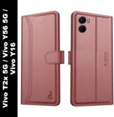 Aibex Flip Cover for Vivo T2x 5G / Vivo Y56 5G / Vivo Y16|Vegan |PU Leather |Foldable Stand & Pocket (Cases with Holder, Pack of: 1)