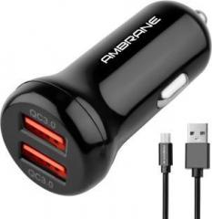 Ambrane 6 Amp Qualcomm 3.0 Turbo Car Charger (With USB Cable)