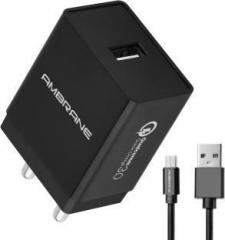 Ambrane AQC 56 18 W 3 A Mobile Charger with Detachable Cable (Cable Included)