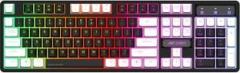 Ant Esports MK1400 / Rainbow LED Illumination, White and Black Keycaps, Backlit Membrane Wired USB Gaming Keyboard