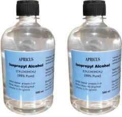 Apricus 2 X 500ml IsoPropyl Alcohol Pure for Laptops, Computers, Mobiles, Gaming (99.9%)