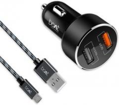 Boat 3 Amp Qualcomm 3.0 Turbo Car Charger (With USB Cable)