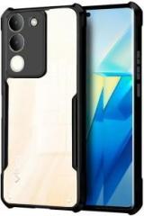 Bodoma Back Cover for Vivo Y200 black /transparent (Grip Case, Silicon, Pack of: 1)