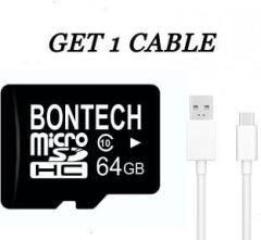 Bontech 10X 64 GB MicroSDHC Class 10 48 MB/s Memory Card