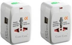 Care Case Set Of 2 2 Usb Travel Adapter Universal Good Quality International Worldwide Adaptor