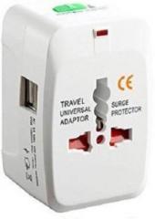 Choomantar Shop Universal Travel Adapter With Dual USB Charger Ports 100 240V Worldwide Adaptor