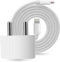 Cihlex IPhone Super Fast Charger Adapter with USB Cable Compatible for All iPhone 5/ 5s/ SE/ 6/ 6s/ 6Plus/ 7/ 7Plus/ 8/8 Plus/X/Xs/XR/XS/iPods/iPad 5 W 5 A Mobile Charger with Detachable Cable (Cable Included)