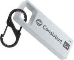 Consistent 64GB Metal Pendrive With Keychain Carabiner, 5 Years Warranty 64 GB Pen Drive