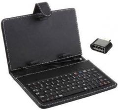 De Techinn Combo Of Micro USB OTG Adapter And 7 inch Inch Android Wired USB Tablet Keyboard