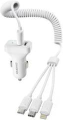 Dudao 3.1 Amp Qualcomm Certified Turbo Car Charger (With USB Cable)
