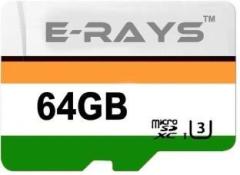 E rays TriColour 64 GB MicroSD Card Class 10 MB/s Memory Card