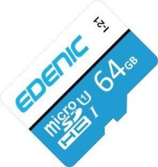 Edenic 64GB MMC Card 64 GB MicroSD Card Class 10 80 MB/s Memory Card