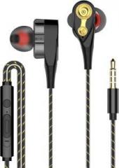 Edfigo T2 High Bass With Dual Drive Stereo Sound Wired Headset with Mic (In the Ear)