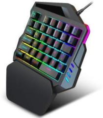 Edust Premium Quality Mobile Gamming Keyboard with Palm Support & Colorful Backlight Wired USB Gaming Keyboard