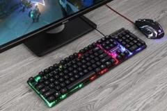 Enter KG Computer Pro Gaming Mouse and Keyboard Combo with 6 Button Mouse Wired USB Desktop Keyboard