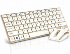 Fabulastic Wireless Keyboard and Mouse Combo 2.4G Portable Rechargeable Ergonomic Design Bluetooth Multi device Keyboard