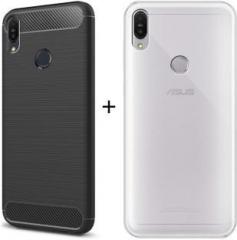 Fashionury Back Cover for Asus Zenfone Max Pro M1 (Combo Offer Hybrid and Transparent, Silicon, Rubber)