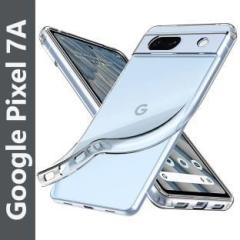 Fashionury Back Cover for Google Pixel 7A (Transparent, Camera Bump Protector, Silicon, Pack of: 1)