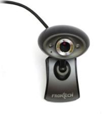 Frontech FT 2254 USB 2.0 Webcam 640x480 Resolution|CMOS Sensor| Built in Mic| LED Lights Webcam