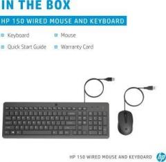 Hp 150 Wired Mouse and Keyboard Wired USB Multi device Keyboard