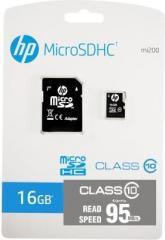 HP 16 GB MicroSDHC Class 10 95 MB/s Memory Card