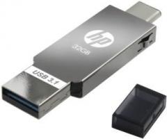 Hp Type 'C' OTG 3.1 Metal USB Dual Drive X304m 32 GB OTG Drive (Type A to Type C)