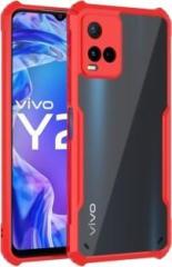 Kartv Back Cover for Vivo Y21, Vivo Y21 2021, Vivo Y33s (Transparent, Camera Bump Protector)