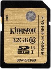Kingston SDHC 32 GB Class 10 Up to 90MB/s Read and 45MB/s Write